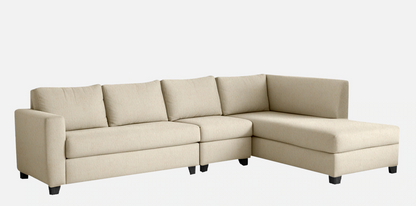 Macfern Fabric RHS Sectional Sofa (3+ Lounger) In Creamy Cashmere Colour