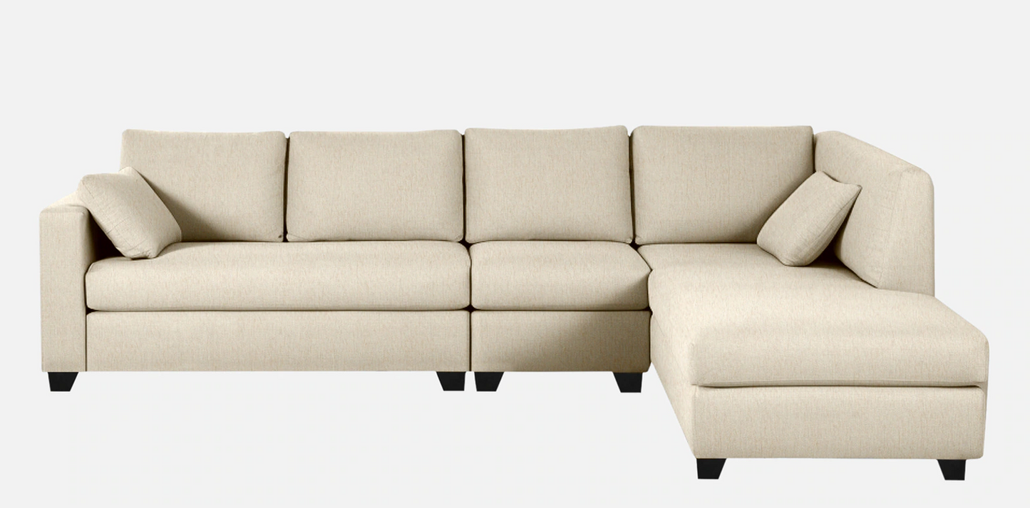 Macfern Fabric RHS Sectional Sofa (3+ Lounger) In Creamy Cashmere Colour