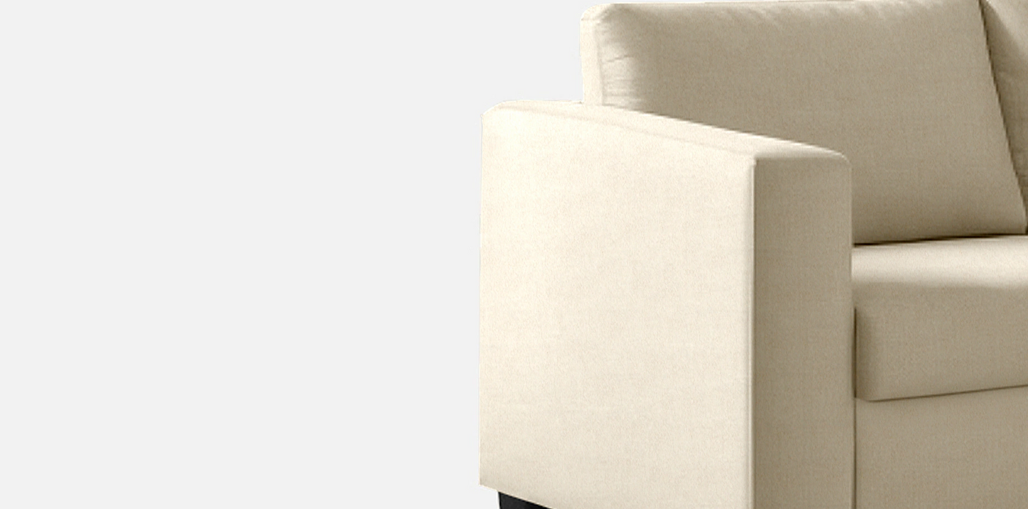 Macfern Fabric RHS Sectional Sofa (3+ Lounger) In Creamy Cashmere Colour