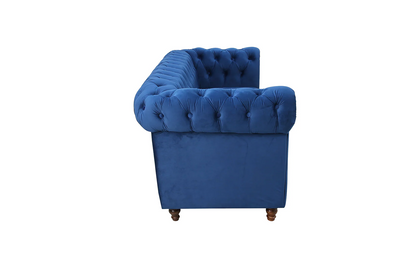 Macfern Cheshire Velvet 3 Seater Sofa In Royal Blue Colour