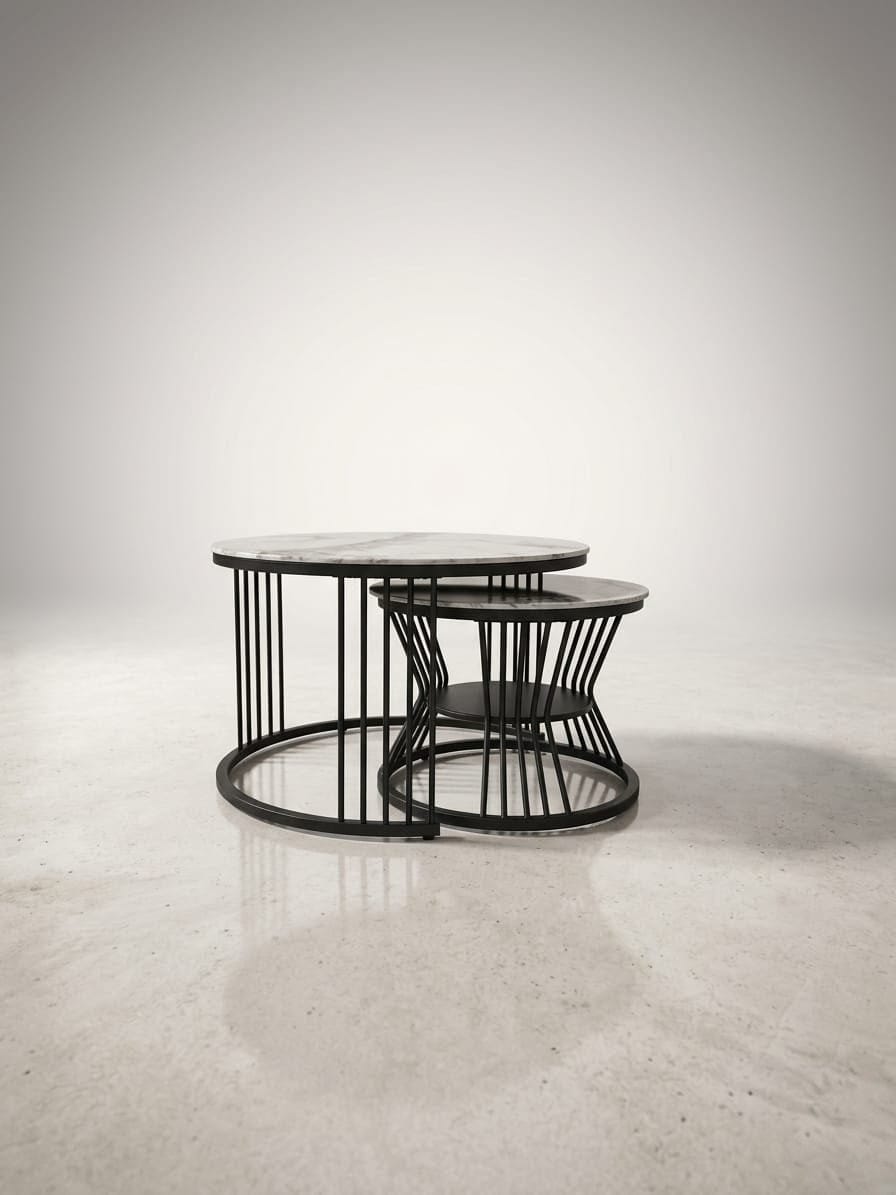 COMBO ROUND COFFEE TABLE SET