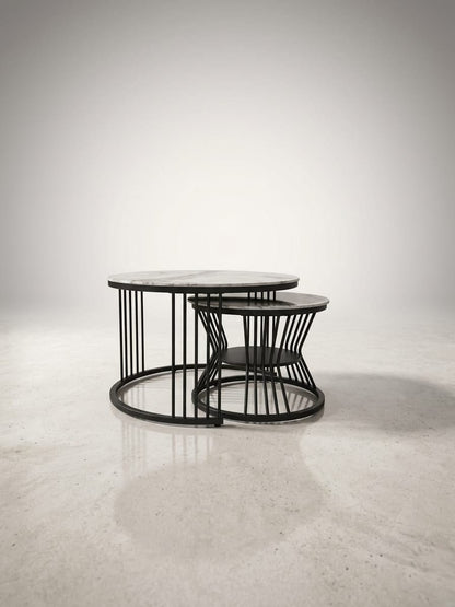 COMBO ROUND COFFEE TABLE SET
