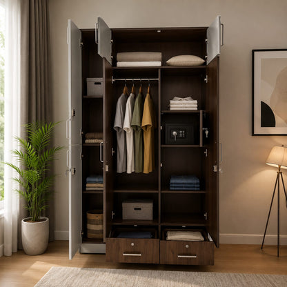 DOOR WARDROBE WITH STORAGE CABINET