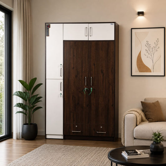 DOOR WARDROBE WITH STORAGE CABINET