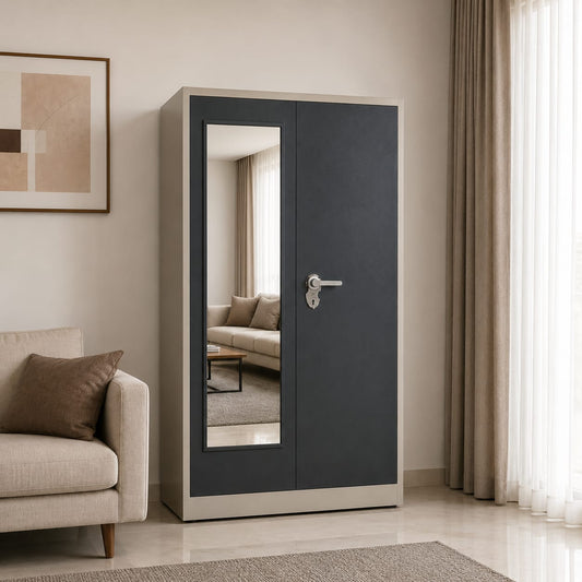 STEEL 2 DOOR WARDROBE