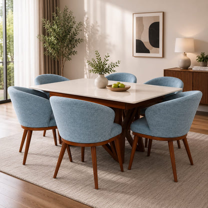 DINING TABLE WITH 6 CHAIRS