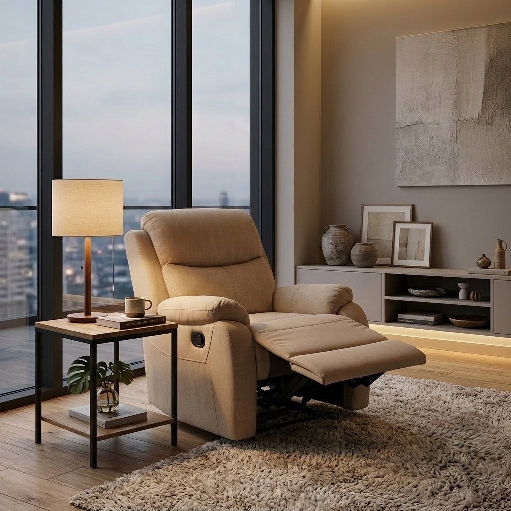 Nordic Nest Fabric Manual Recliner (001-3R)